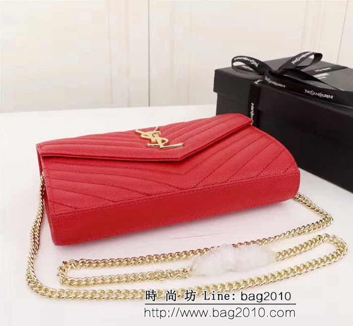 YSL聖羅蘭 爆款 魚子醬牛皮鏈條小包 可當手包用 26801 YAS1389